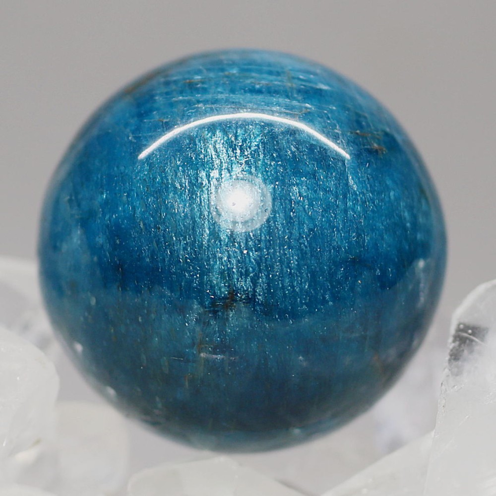 [マダガスカル産]ブルーアパタイト丸玉/スフィア（直径24.8-25mm）