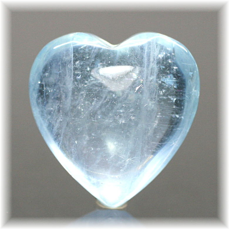 ブラジル産]アクアマリンハートシェイプ(Aquamarine-Heart102IS) 天然石・パワーストーン Infonix（インフォニック）