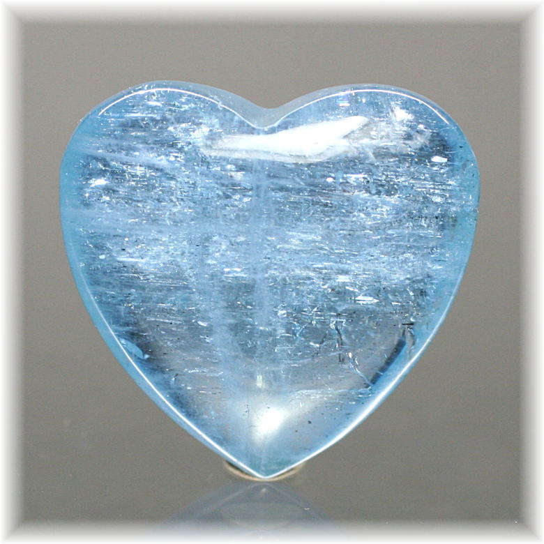 ブラジル産]アクアマリンハートシェイプ(Aquamarine-Heart106IS) 天然石・パワーストーン Infonix（インフォニック）