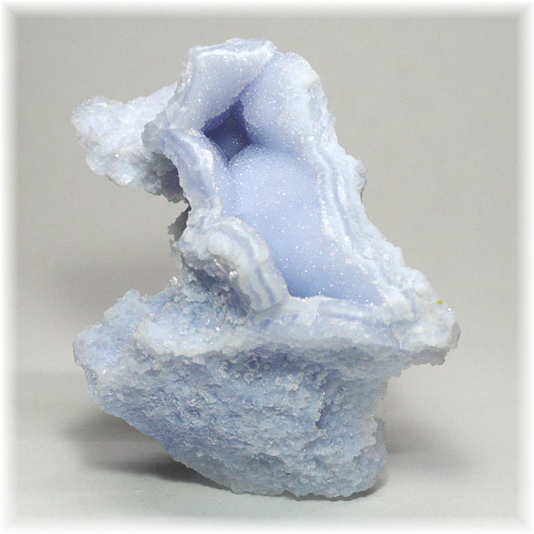 南アフリカ産]ブルーカルセドニー 原石(BlueChalcedony-127IS 