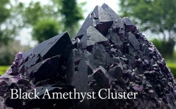 NO.969 ★アメジストのクラスター★ ブラックアメジストクラスター（未加工原石、群晶） - 埼玉県