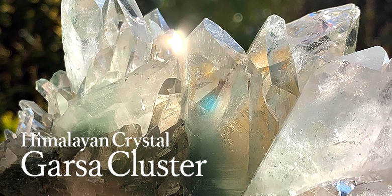インド/ガルサ渓谷産水晶クラスター、天然石クラスター