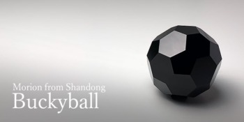 中国/山東省産モリオン（黒水晶）バッキーボール（C60フラーレン