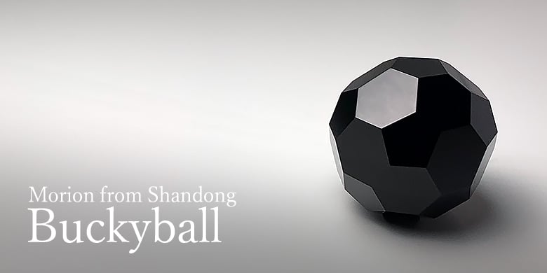 中国/山東省産モリオン（黒水晶）バッキーボール（C60フラーレン）