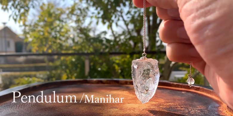 インド/マニハール産ヒマラヤ水晶ペンデュラム（振り子）