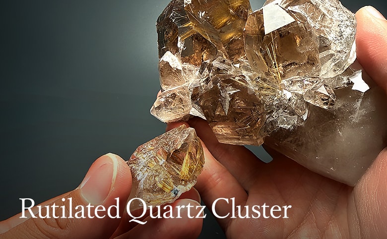 ルチルクォーツクラスター(原石)の商品イメージ写真