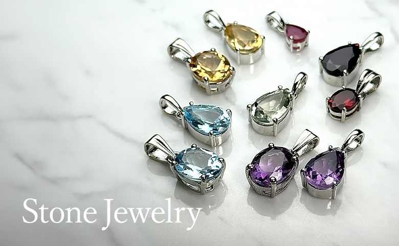 ストーンジュエリーペンダント（ネックレストップ）誕生石の商品イメージ写真