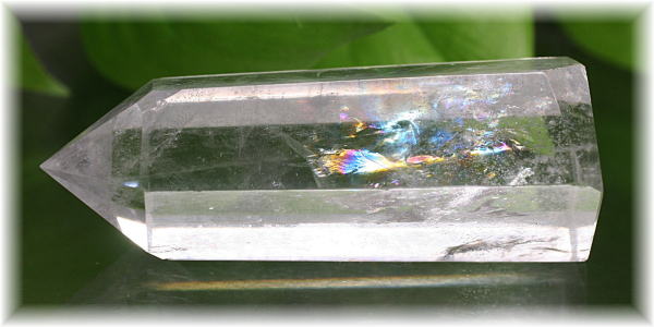 ブラジル産]虹入り水晶ポリッシュポイント(CLYSTAL-RBPP303IS 