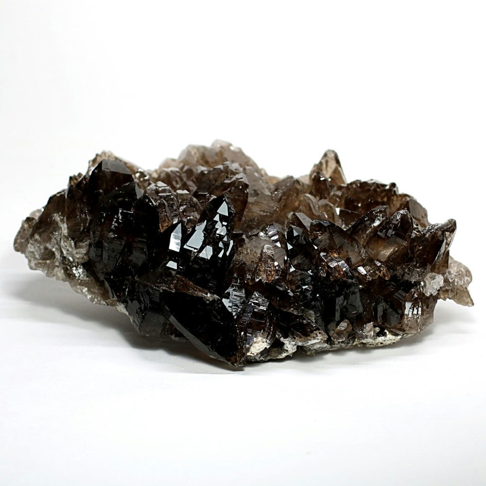 [希少・最高品質]ネパール/ガウリシャンカール産ヒマラヤ水晶クラスター/スモーキークォーツ原石（中型1.19kg）