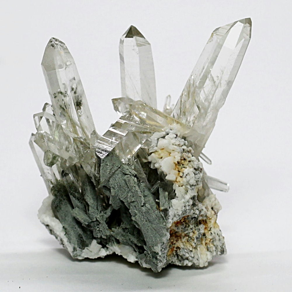 [高品質]ガネッシュヒマール産ヒマラヤ水晶クラスター/角閃石インクルージョン原石（34.4g）