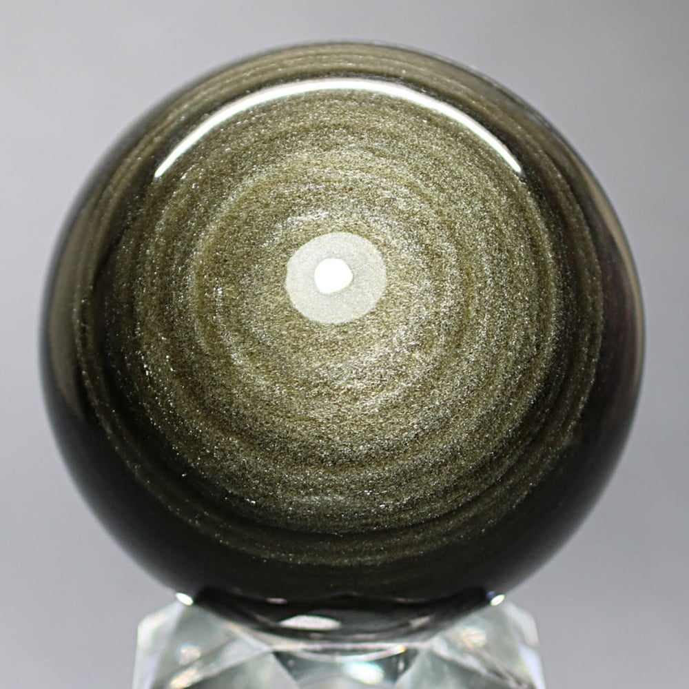 [メキシコ産]ゴールデンオブシディアン丸玉 /黒曜石スフィア（直径約74.3mm）