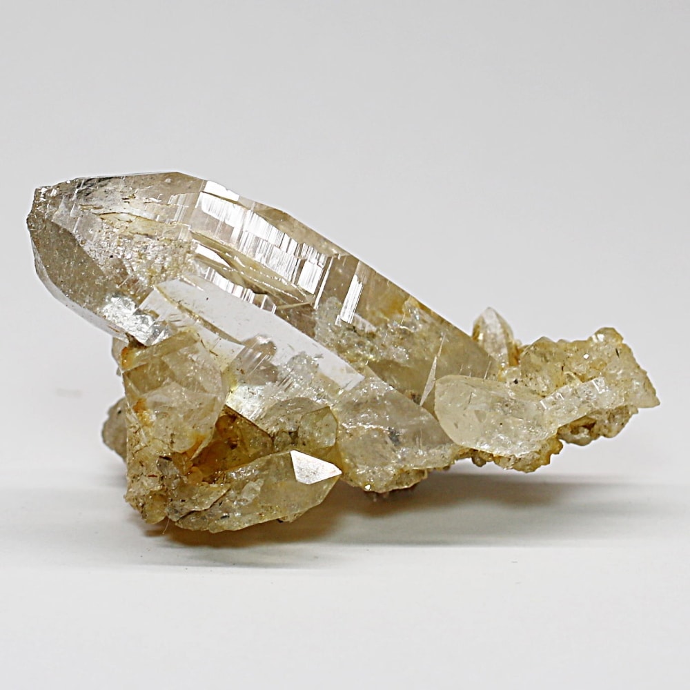 ガネッシュヒマール/ヒンドゥン産ヒマラヤ水晶原石ナチュラルポイント/クラスタータイプ(全長46.7mm)-slide-0