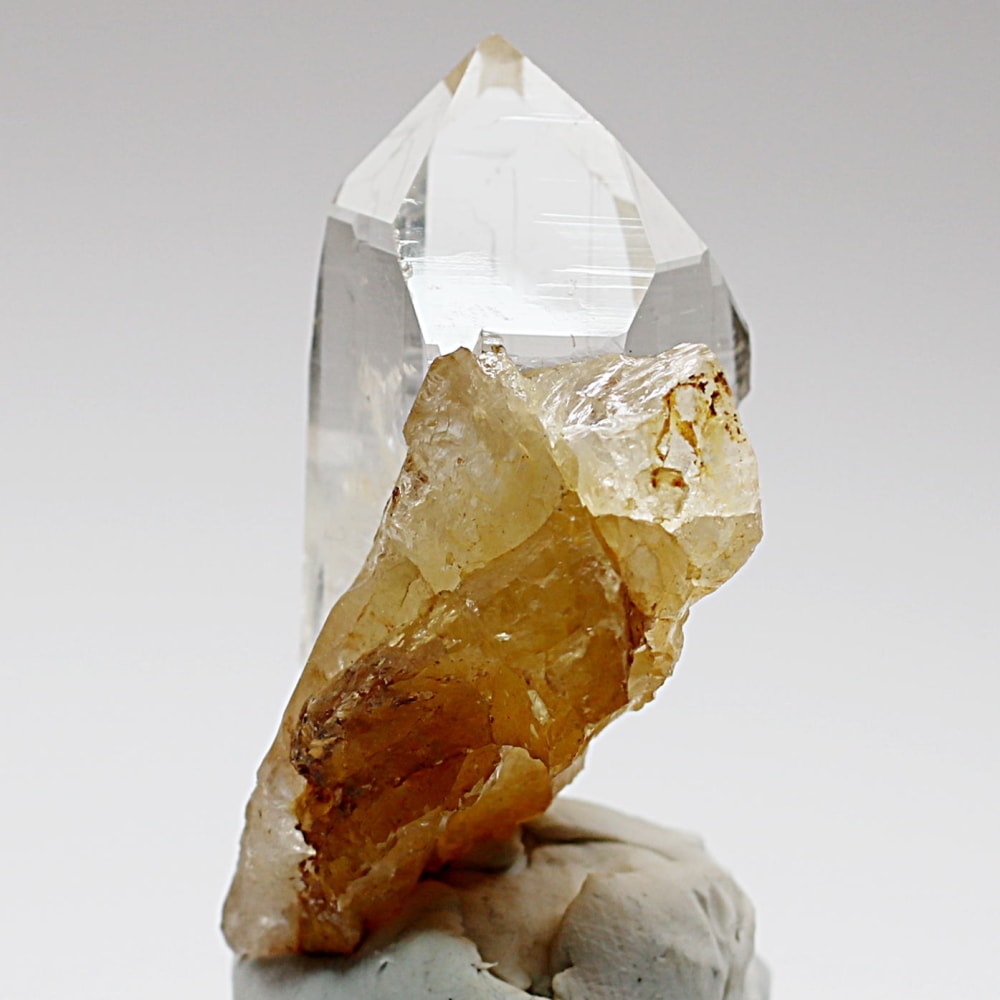 ガネッシュヒマール/ヒンドゥン産ヒマラヤ水晶原石ナチュラルポイント/クラスタータイプ(全長46.4mm)-slide-1