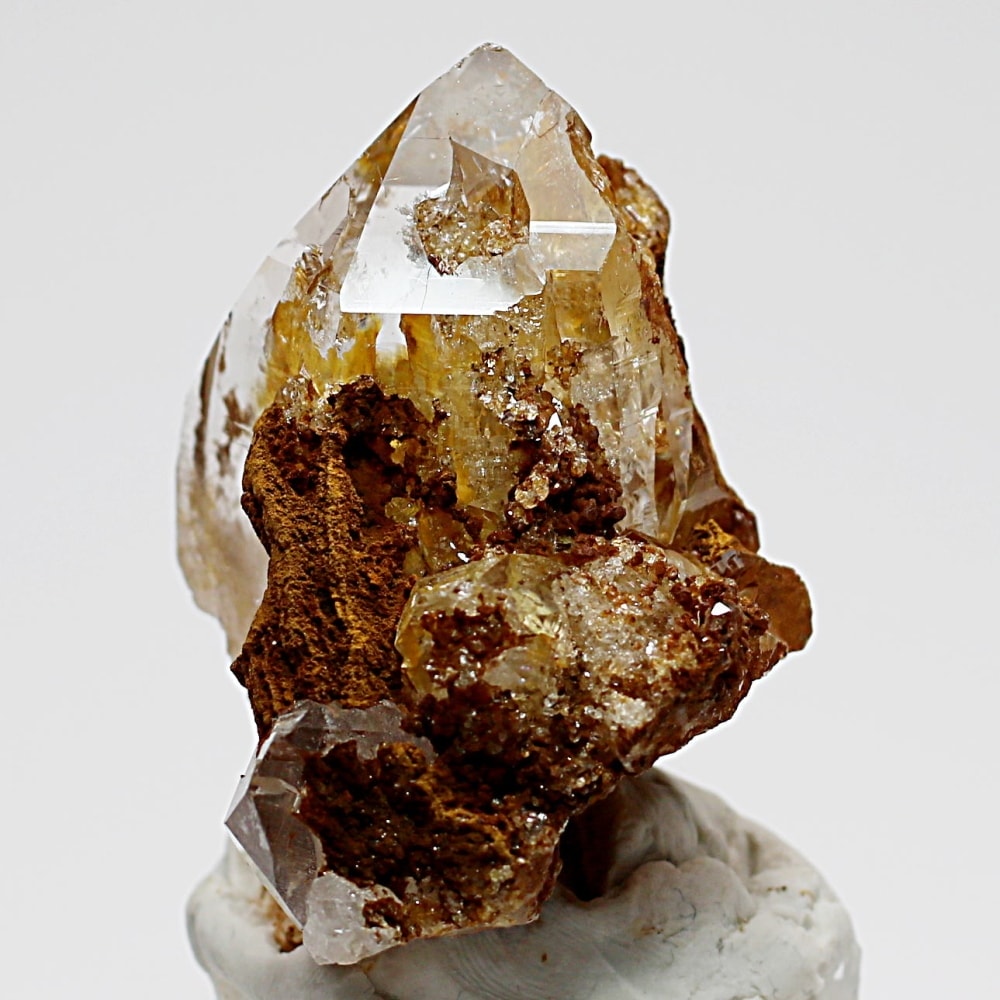 ガネッシュヒマール/ヒンドゥン産ヒマラヤ水晶原石ナチュラルポイント/クラスタータイプ(全長46.7mm)-slide-1