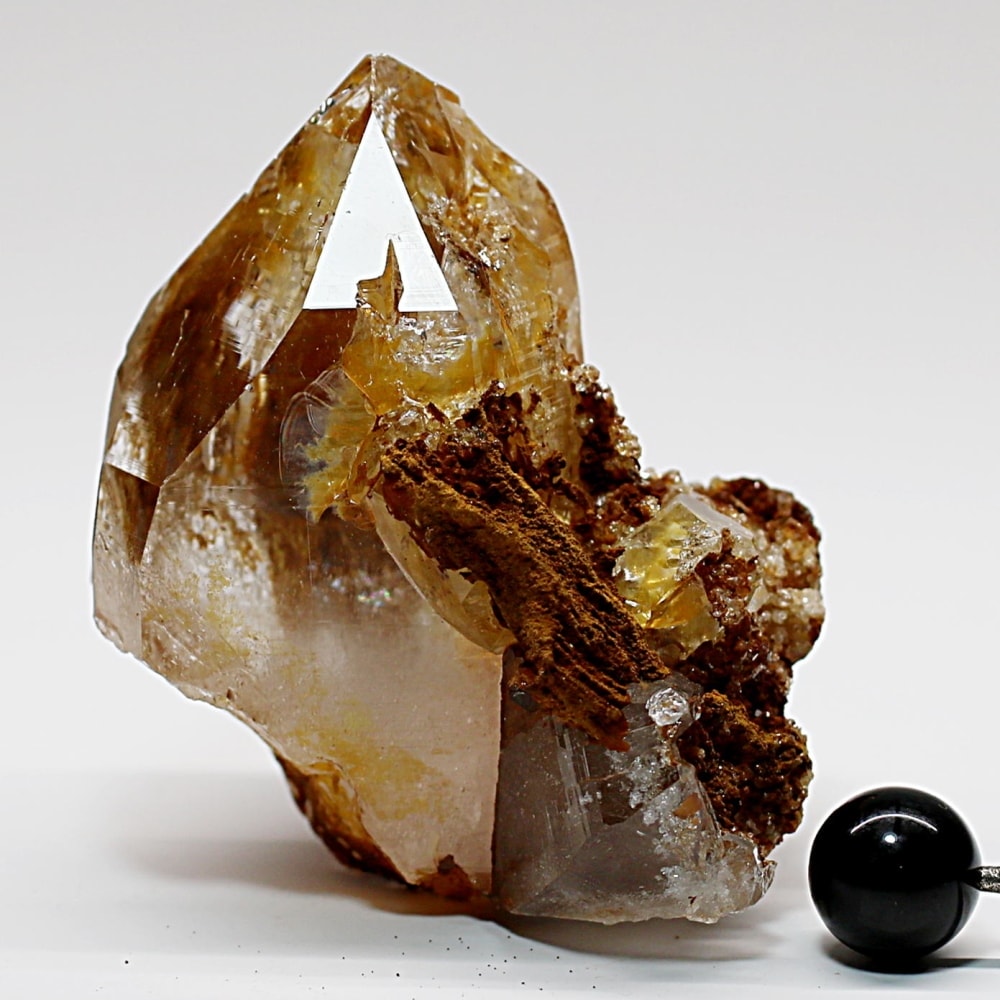 ガネッシュヒマール/ヒンドゥン産ヒマラヤ水晶原石ナチュラルポイント/クラスタータイプ(全長46.7mm)-slide-9