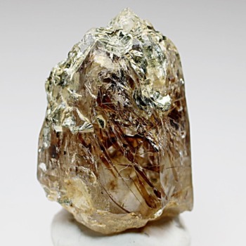 ガネッシュヒマール/ヒンドゥン産ヒマラヤ水晶原石ナチュラルポイント（全長59.0mm/マイカ共生）(HIDG-NP1166IS)