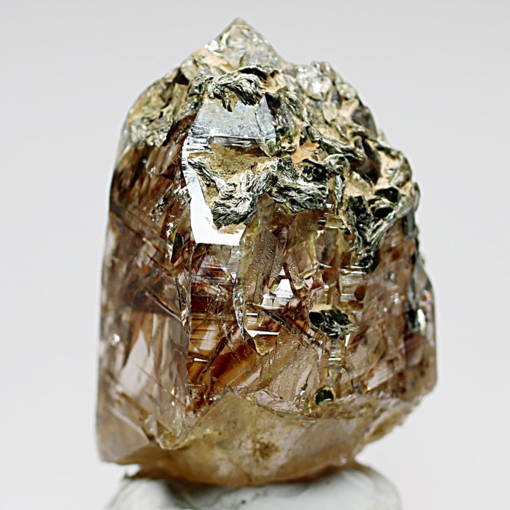 ガネッシュヒマール/ヒンドゥン産ヒマラヤ水晶原石ナチュラルポイント(全長59.0mm/マイカ共生)-slide-3