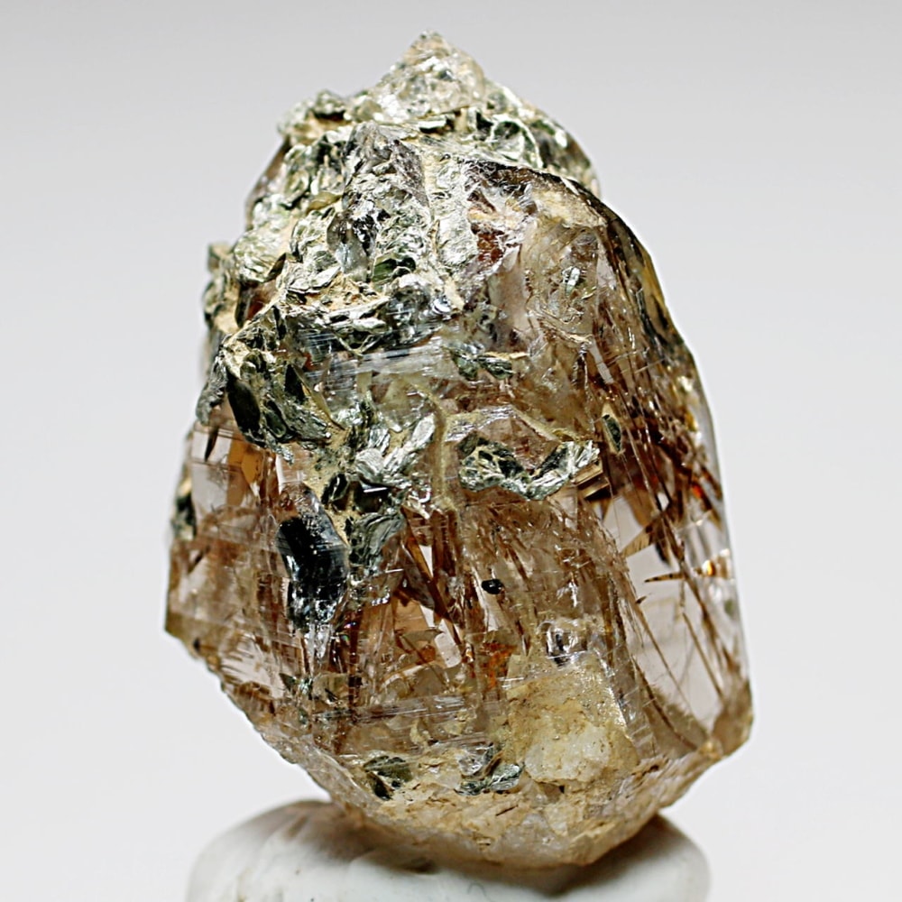 ガネッシュヒマール/ヒンドゥン産ヒマラヤ水晶原石ナチュラルポイント(全長59.0mm/マイカ共生)-slide-5