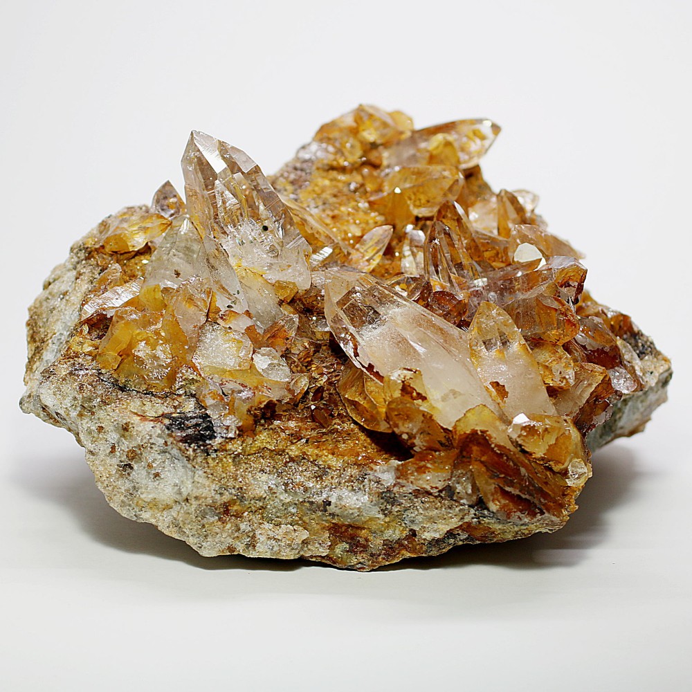 [ガネッシュヒマール/ヒンドゥン地区産]ヒマラヤ水晶クラスター/原石（イエロークリスタル・大型2.52kg！）