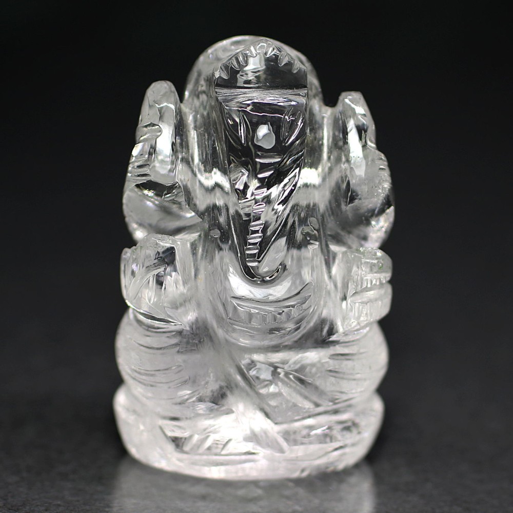 [インド産]ヒマラヤ水晶ミニガネーシャ像（高さ約4.3cm）