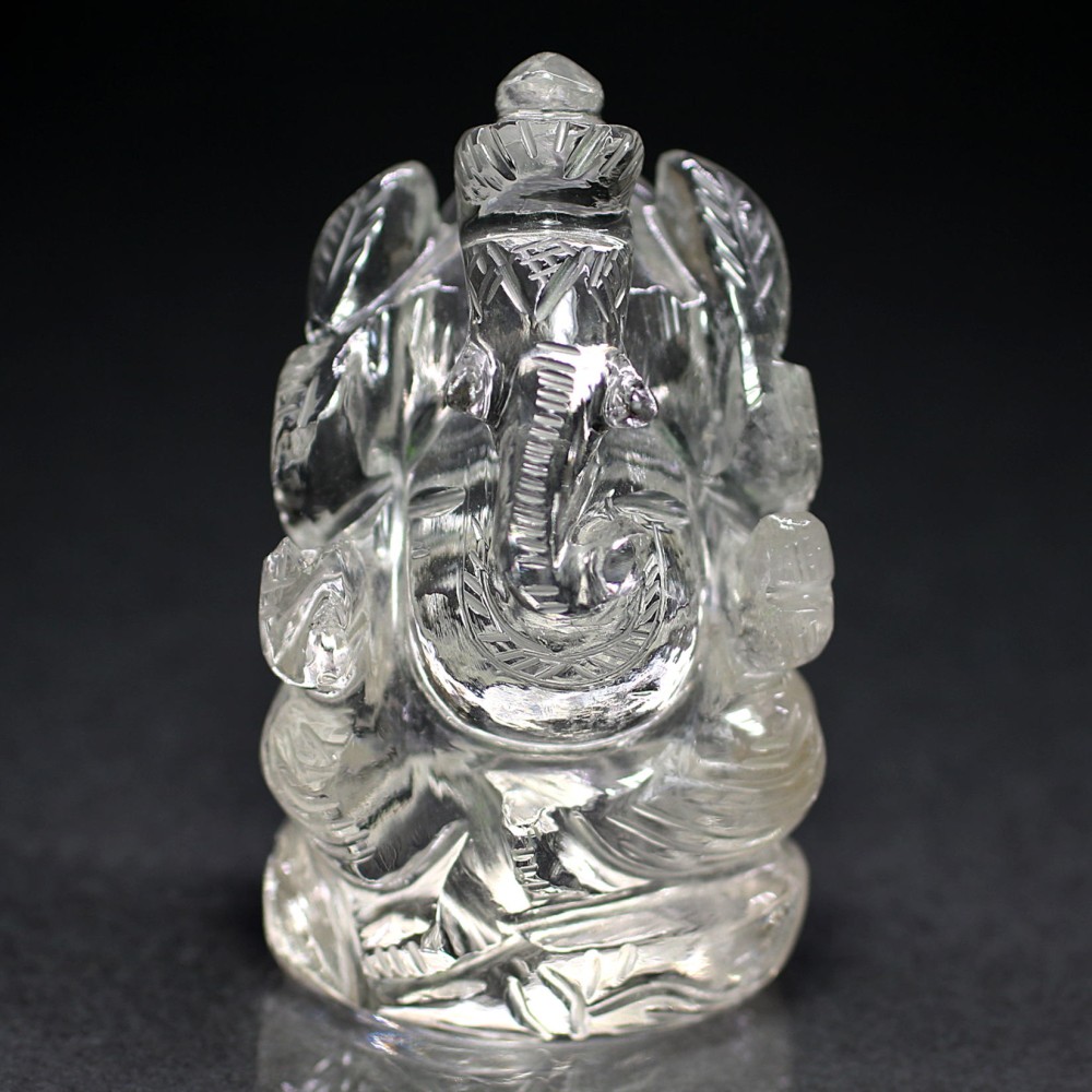 [インド産]ヒマラヤ水晶ガネーシャ像（高さ約6.8cm）