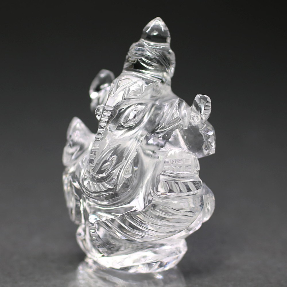 インド産]ヒマラヤ水晶ガネーシャ像（ミニサイズ）(IND-GZA0288IS 