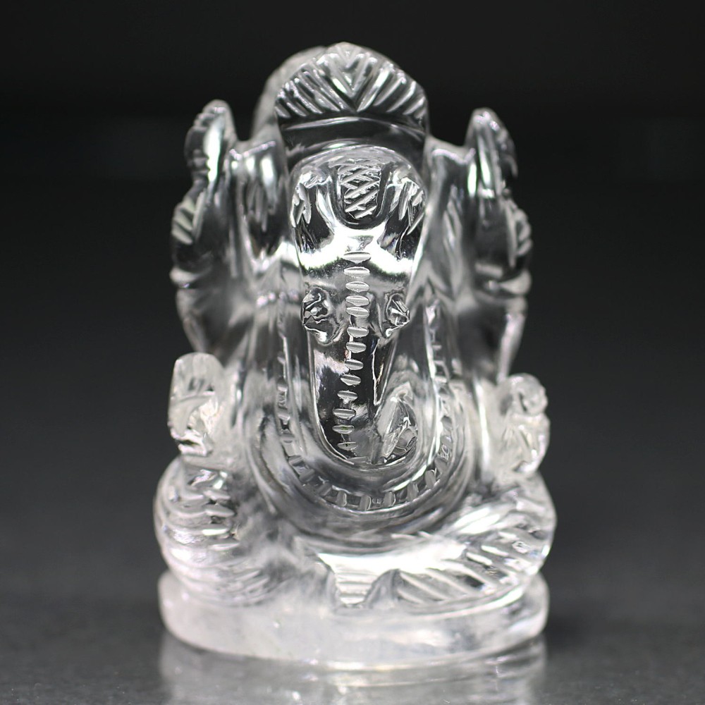 [インド産]ヒマラヤ水晶ガネーシャ像（高さ約5.5cm）