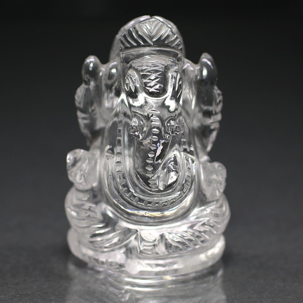 [インド産]ヒマラヤ水晶ガネーシャ像（高さ約5.7cm）