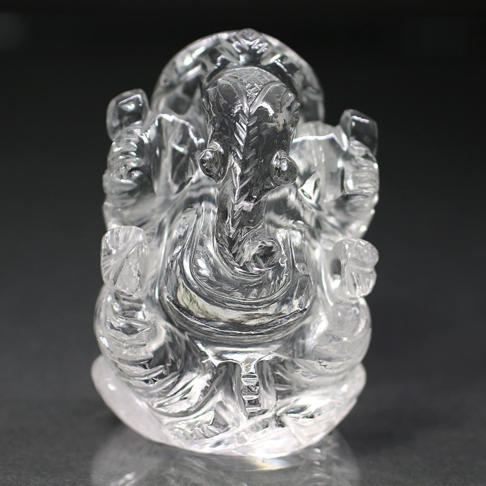 [インド産]ヒマラヤ水晶ガネーシャ像（高さ約5.4cm）