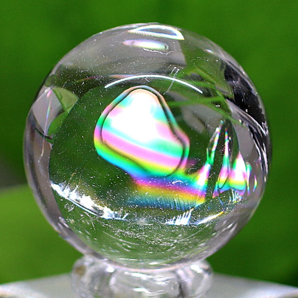 [トップクォリティ]アイリスクォーツミニ丸玉/レインボー水晶玉（直径24.0mm）