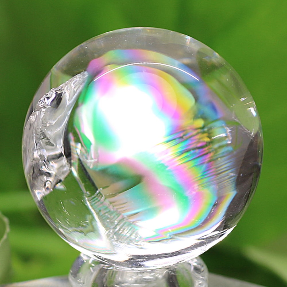 [トップクォリティ]アイリスクォーツミニ丸玉/レインボー水晶玉（直径24.0mm）