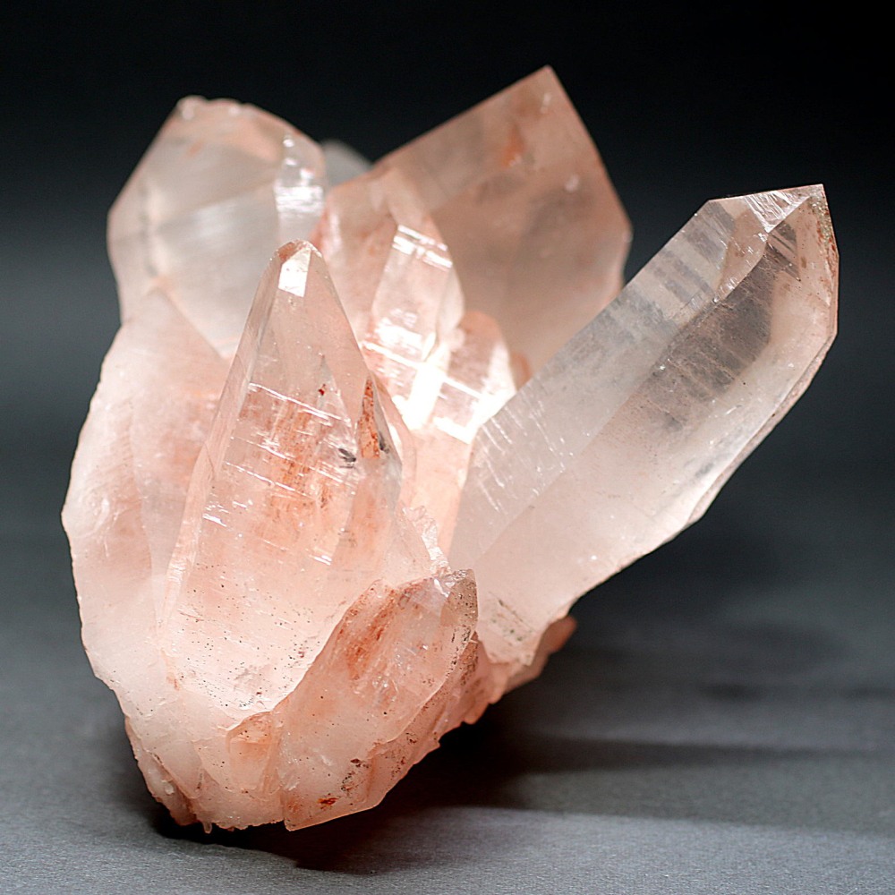 インド/マニカラン産]ヒマラヤ水晶クラスター（特別価格・ピンクオレンジ）(MNH-P1120IS) | 天然石・パワーストーン  Infonix（インフォニック）
