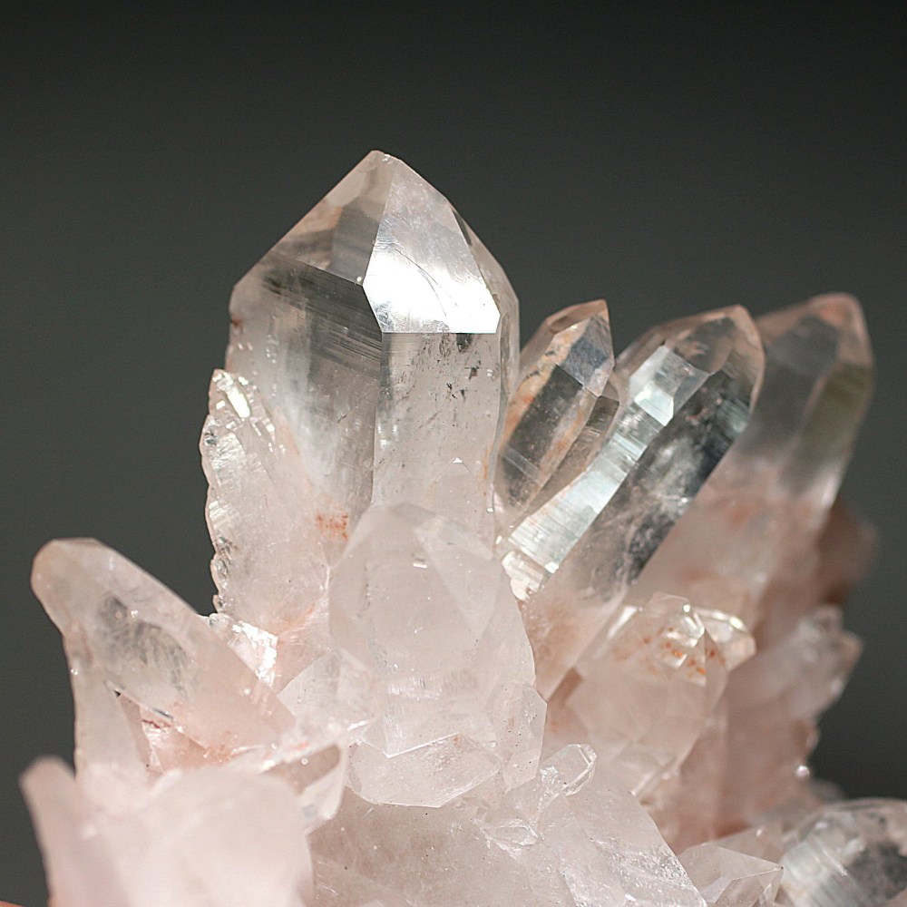 [高品質・マニカラン産]ヒマラヤ水晶クラスター/原石/淡いピンク（特別価格）(MNHC-P12IS) | 天然石・パワーストーン