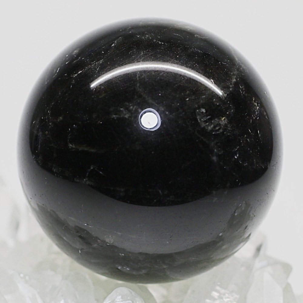 [山東省産]モリオン丸玉/黒水晶スフィア（直径55.5mm）