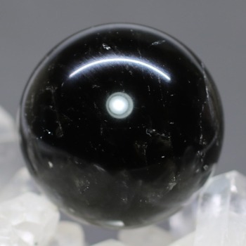 中国/山東省産モリオン（黒水晶）丸玉（スフィア） | 天然石 