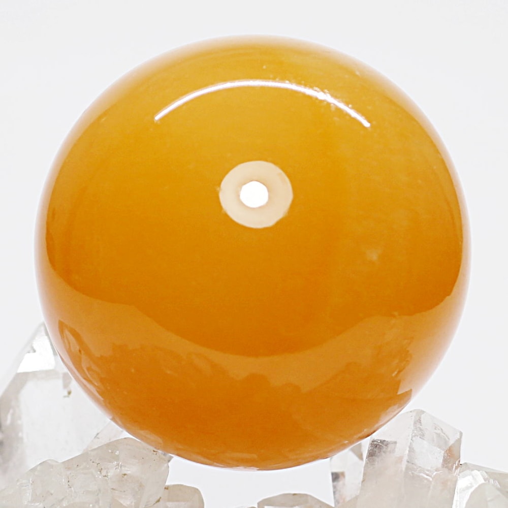 [高品質]オレンジカルサイト丸玉/スフィア（直径約51.1mm）