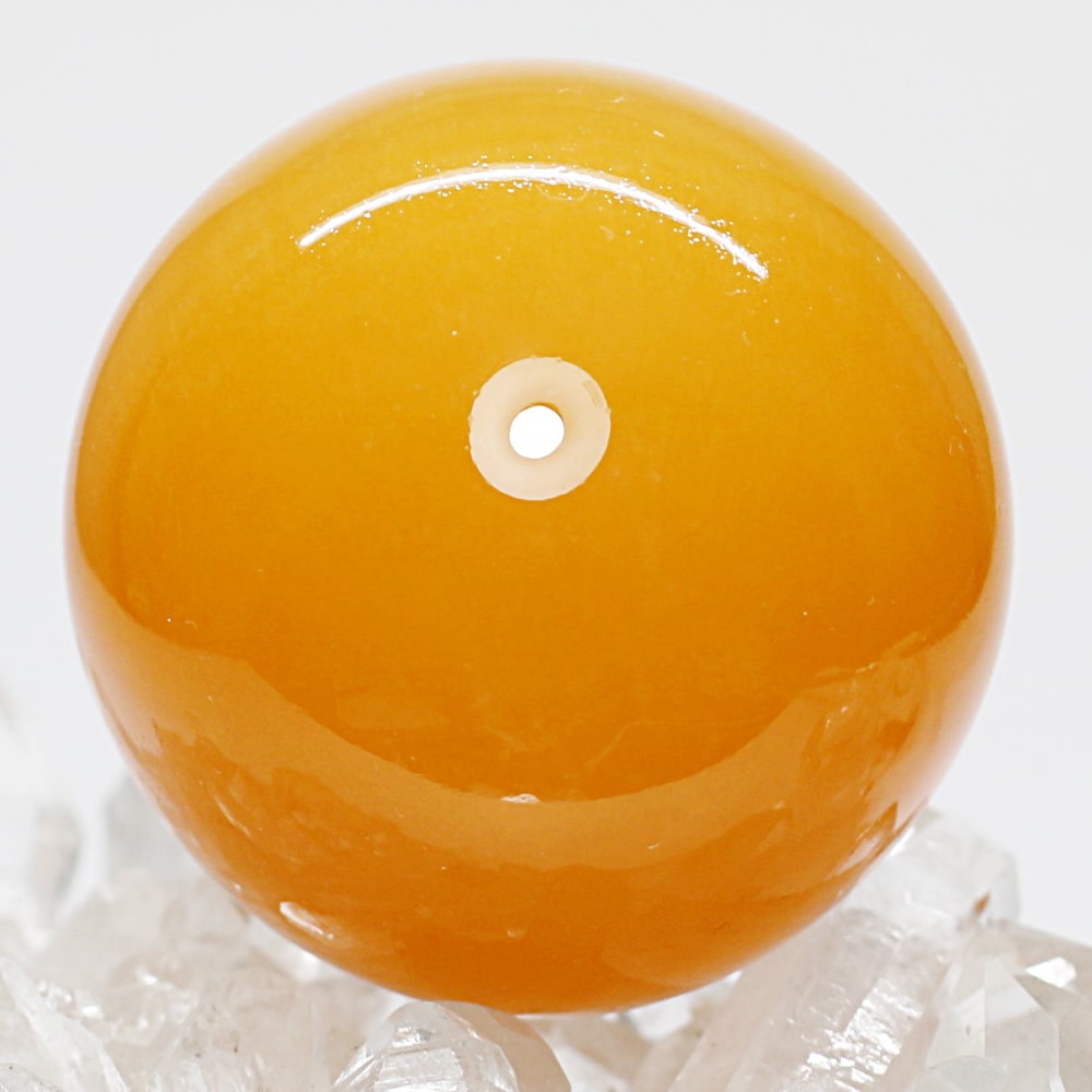 [高品質]オレンジカルサイト丸玉/スフィア（直径約51.8mm）