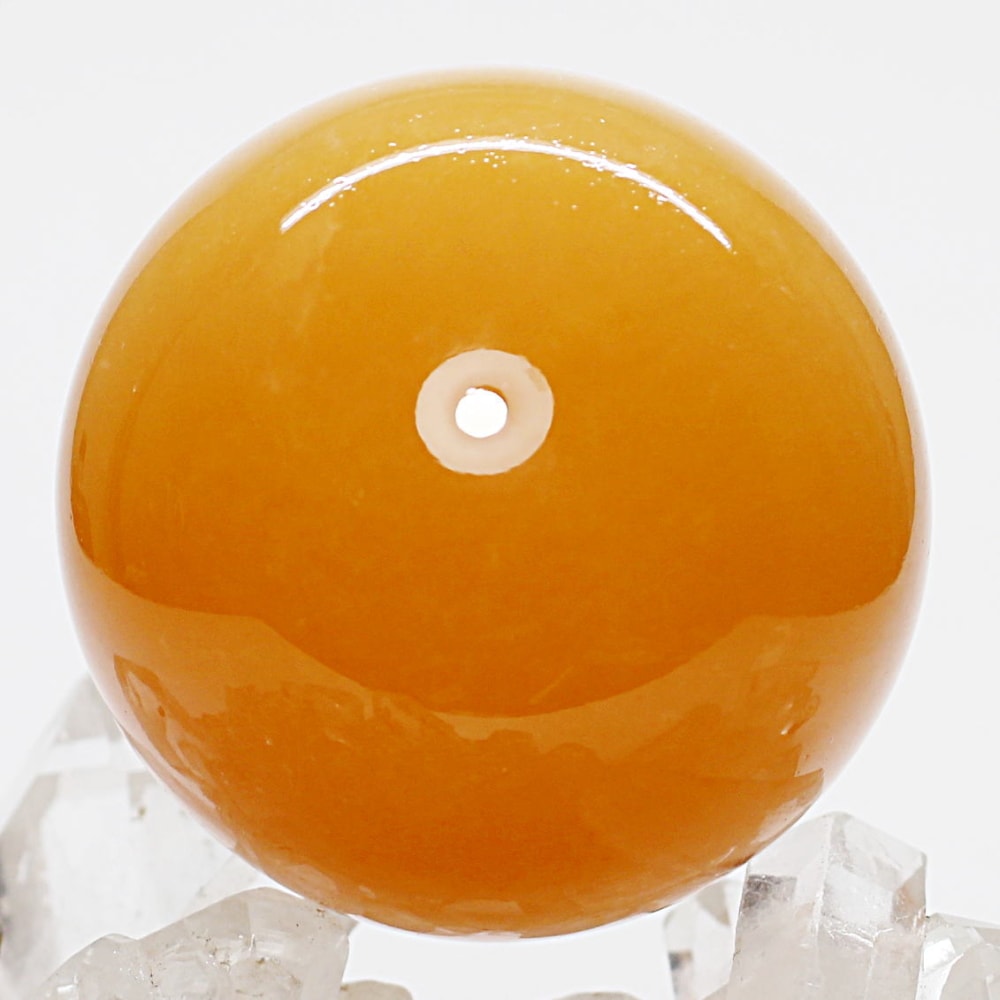 [高品質]オレンジカルサイト丸玉/スフィア（直径約52.0mm）