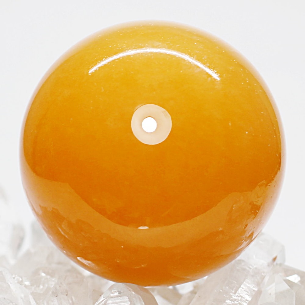 [高品質]オレンジカルサイト丸玉/スフィア（直径約52.2mm）