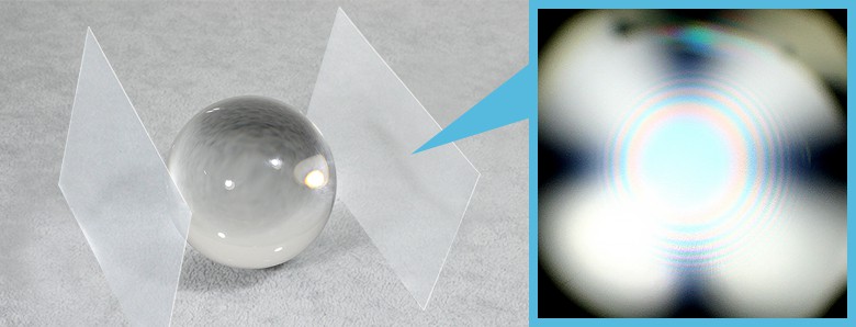 偏光板を使用して水晶を見分ける方法