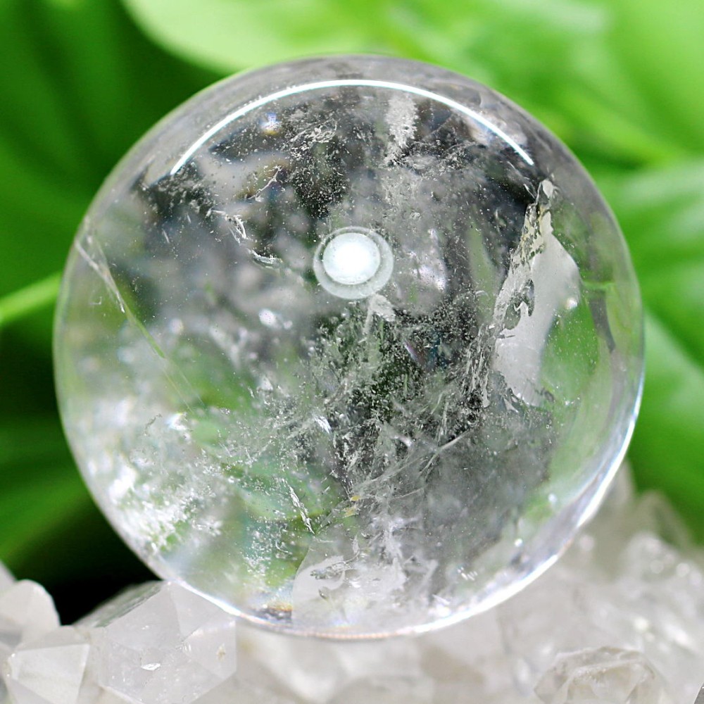 特別価格/ブラジル産]レインボー水晶玉/アイリスクォーツ