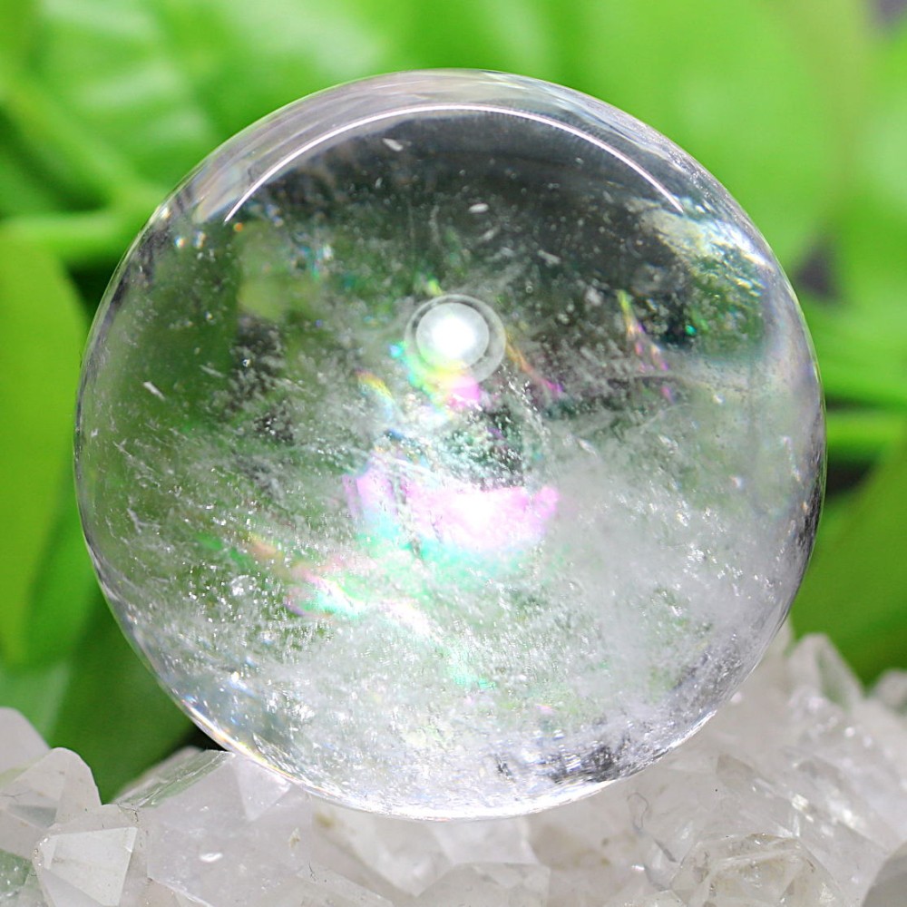 特別価格/ブラジル産]レインボー水晶玉/アイリスクォーツ