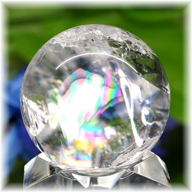 高品質]レインボー水晶丸玉/アイリスクォーツスフィア（32mm）(RQTZ-SPHERE0454IS) | 天然石・パワーストーン  Infonix（インフォニック）