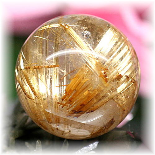 ゴールドルチルクォーツ丸玉/スフィア(RUTILESPHERE-518) | 天然石