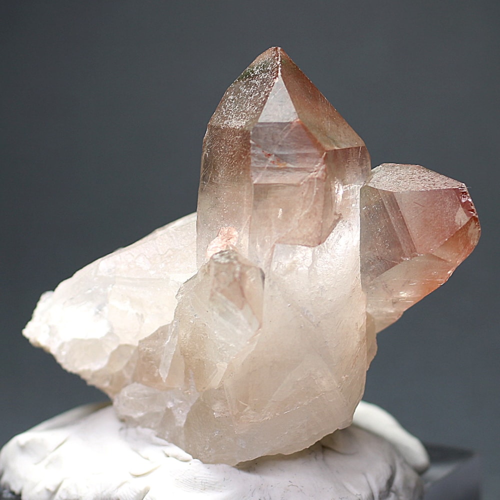 天然石　ストロベリーレムリアン　ピンクレムリアンシード　クラスター　水晶