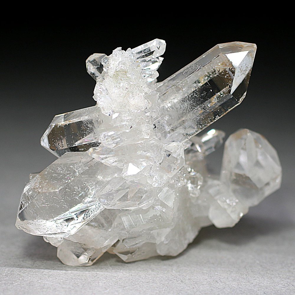 [高品質・ブラジル/トマスゴンサガ産]水晶クラスター/原石（レインボー入り）(TMZ-407IS) | 天然石・パワーストーン Infonix
