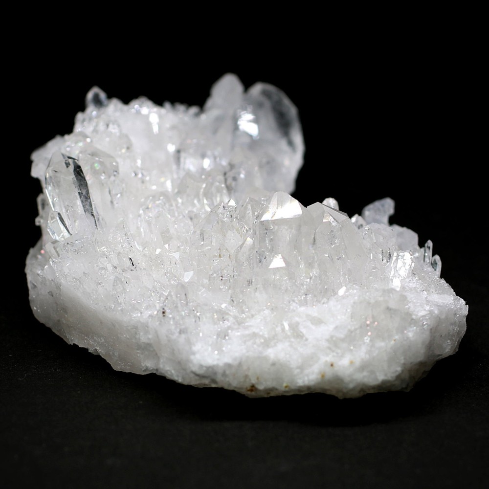 [高品質・ブラジル/トマスゴンサガ産]レインボーヒーラー水晶クラスター/原石（透明度高い細かな結晶群）