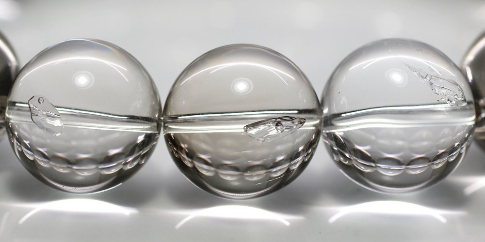 冬ギフト  最高品質]水入り水晶ブレスレット（約14mm玉） - 埼玉県吉川市の アクセサリー